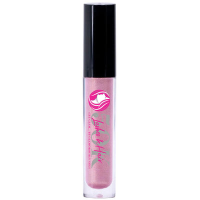Sunset Pink Glitter Lip Gloss - 50K Lashes & Hair