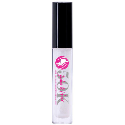 White Glitter Lip Gloss - 50K Lashes & Hair